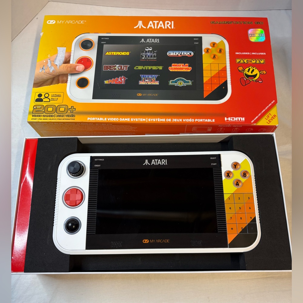 Arcade Atari GameStation Go Portable Handheld - White & Orange - Picture 2 of 8